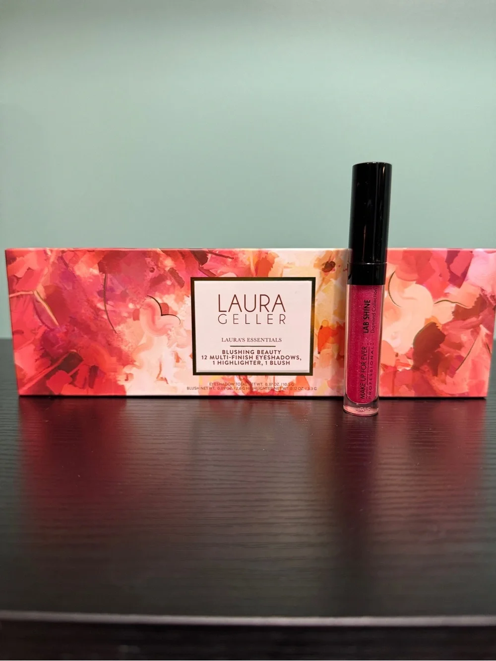 Laura Geller Eyeshadow Blush and Highlighter Palette Set + Make up forever gloss